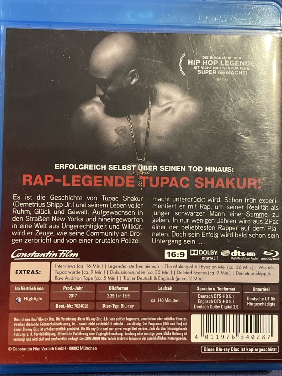 Tutti i DVDs: All Eyez on Me (2017) – Nuovo (secondo la descrizione) da Waldenburg venduto da Gonzo8 1