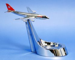 Swissair Jumbo Aschenbecher+ Navigationshilfe Vintage +++