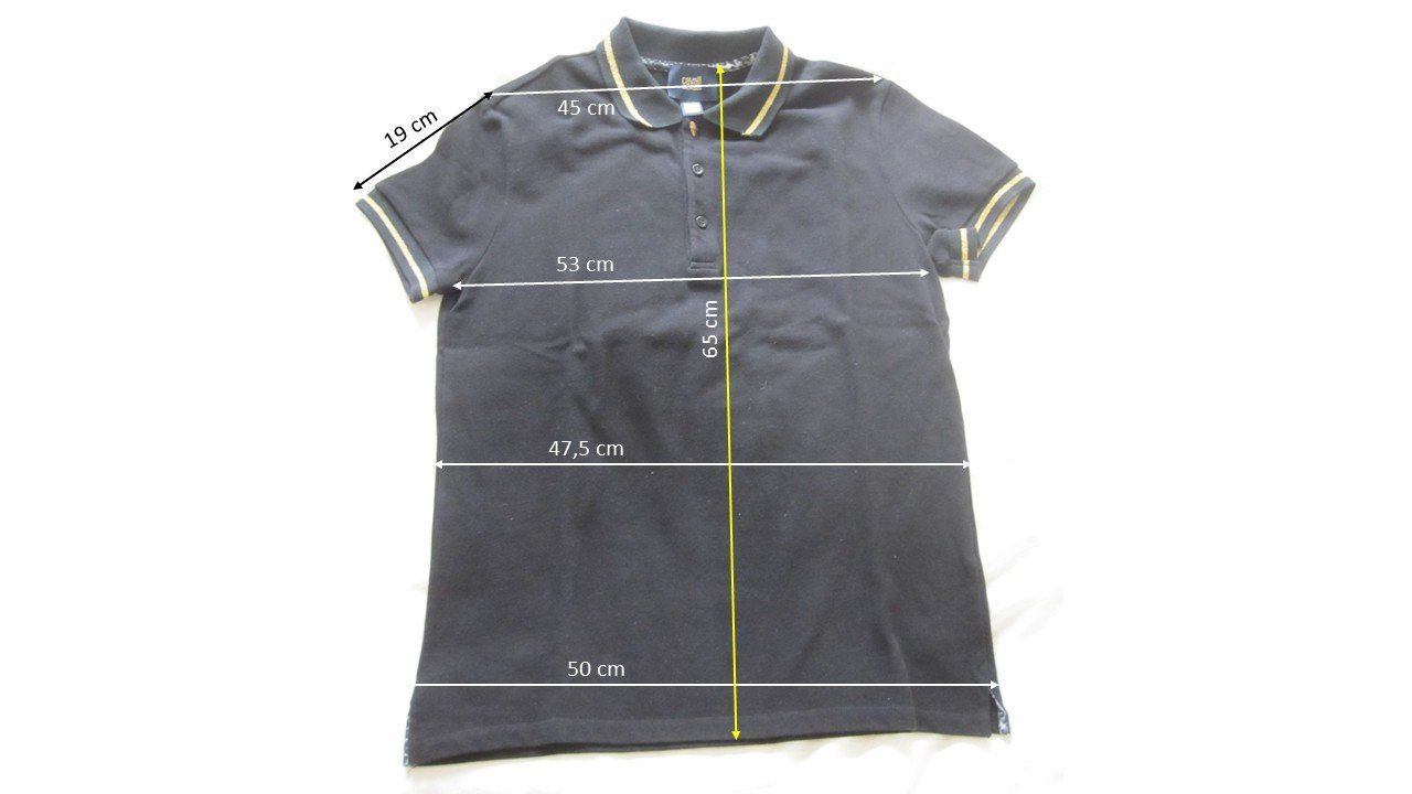 Roberto Cavalli Magliette Polo: Polo ROBERTO CAVALLI CLASS Noir liseré doré – Usato da Nyon venduto da WHTF 7