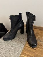 Zara Stiefeletten schwarz mit Blockabsatz, Gr. 37