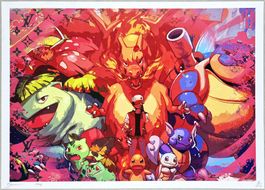 Death NYC Ltd Ed Pop Art Druck " Vuitton Pokémon