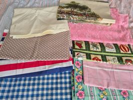 Diverse Stoffreste: Patchwork, Nähen, Basteln
