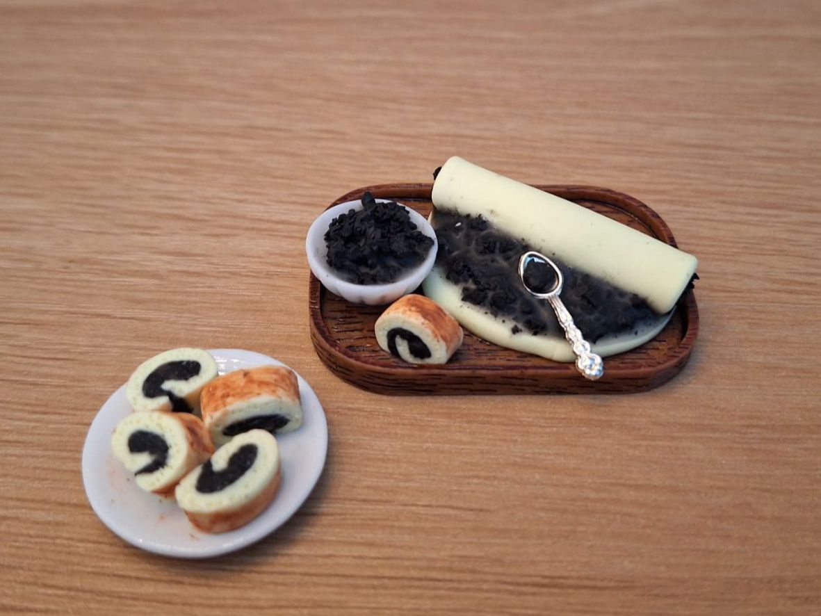 Case e mobili per bambole: Puppenhaus Mohnstrudel Back Set – Nuovo (secondo la descrizione) da Zürich venduto da HandmadeTinyFood