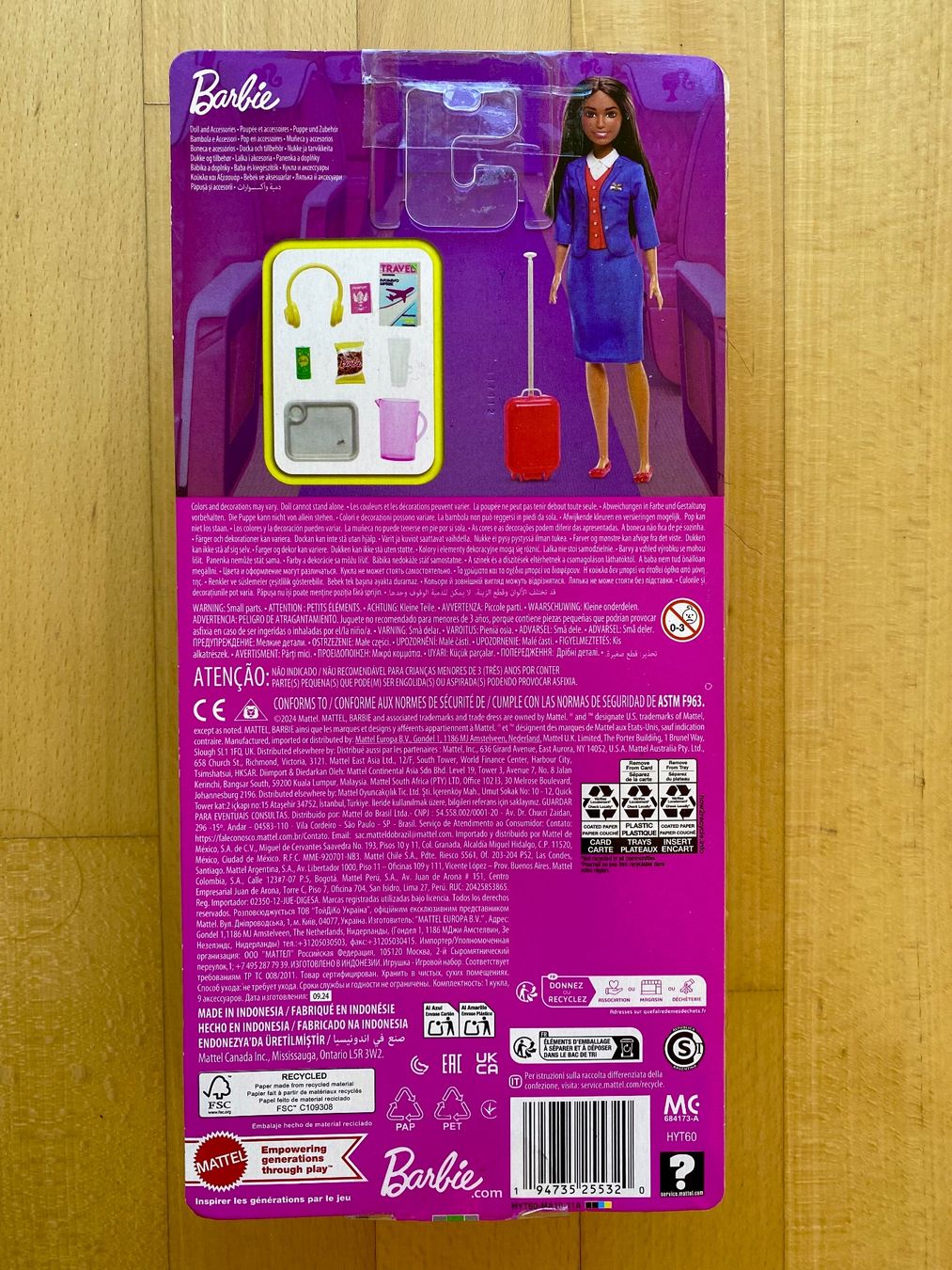 Bambole: Barbie Flight Attendant mit Zubehör – Nuovo e nell'imballaggio originale da Oberembrach venduto da theZaz 1