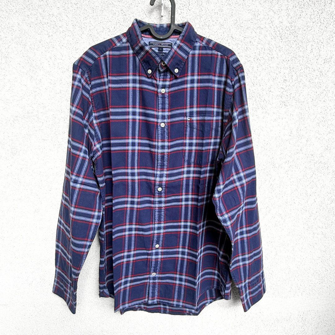 Tommy Hilfiger Camicie: TOMMY HILFIGER Chemise Multicolore 100% Coton  - Taille L – Usato da Vevey venduto da secondlifevevey 1
