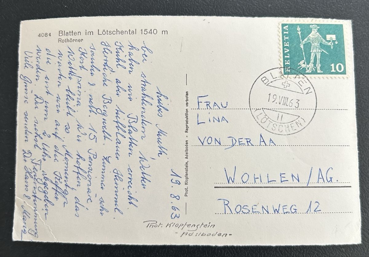 Cartoline postali: Blatten im Lötschental  – Usato da Horw venduto da Tellbub 1