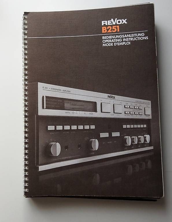 Revox Amplificatori: Revox B251 Vollverstärker Test – Usato da Andwil TG venduto da Wanton25 1