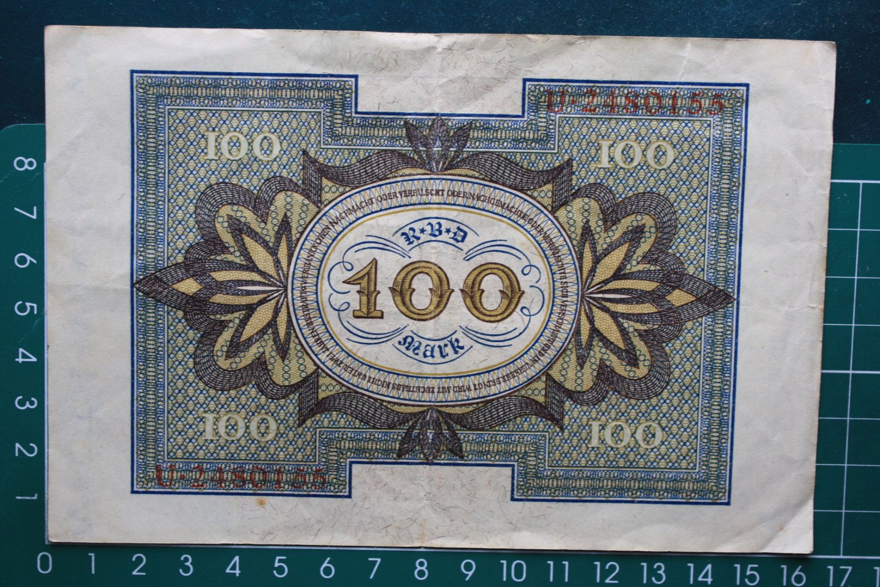 Banknoten: currency reichsbanknote 100 Mark 1920 – Gebraucht aus Laupen BE von Gufi57 1