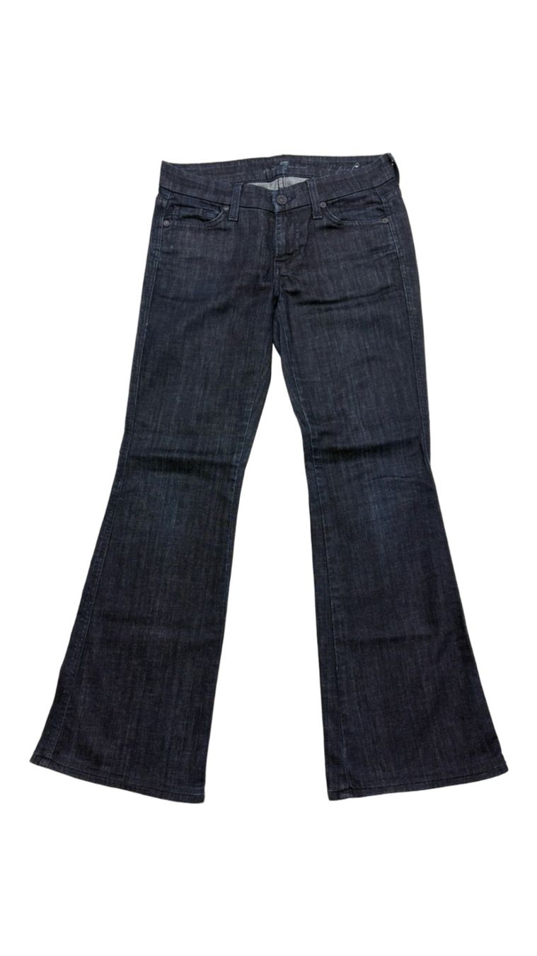 Mankind Jeans: 7 For All Mankind Jeans dunkelblau Gr. 26 Bootcut – Usato da Regensdorf venduto da secondchancefashion
