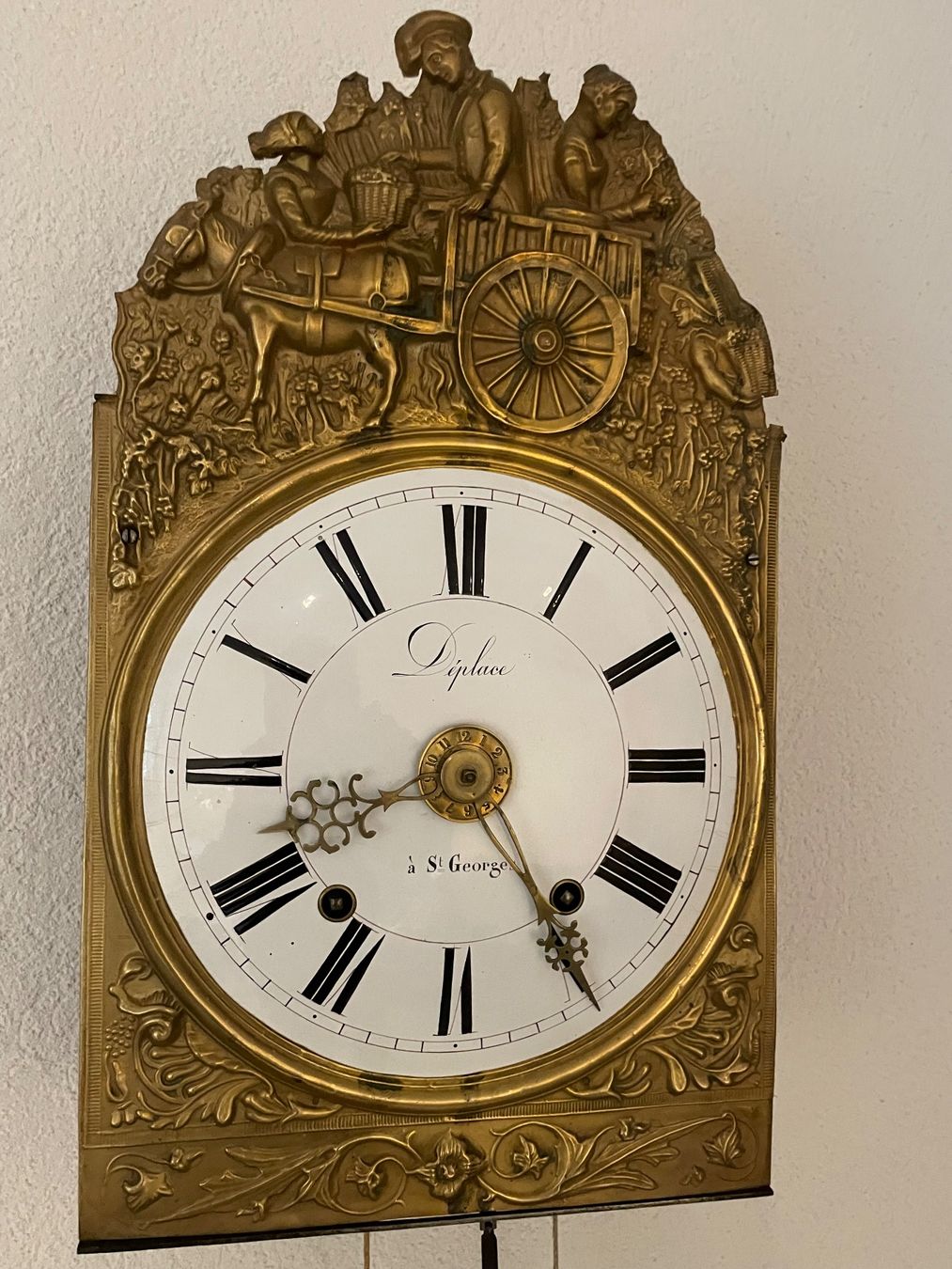 Orologi da terra & Orologi da parete: Horloge comtoise ancienne thème les vendanges – Difettoso da Lamboing venduto da christopheO