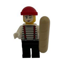 Lego Baukästen: LEGO Minifigur Pantomime (mit Baguette, hell) – Neu (gemäss Beschreibung) aus Bettwiesen von mad_cl6y