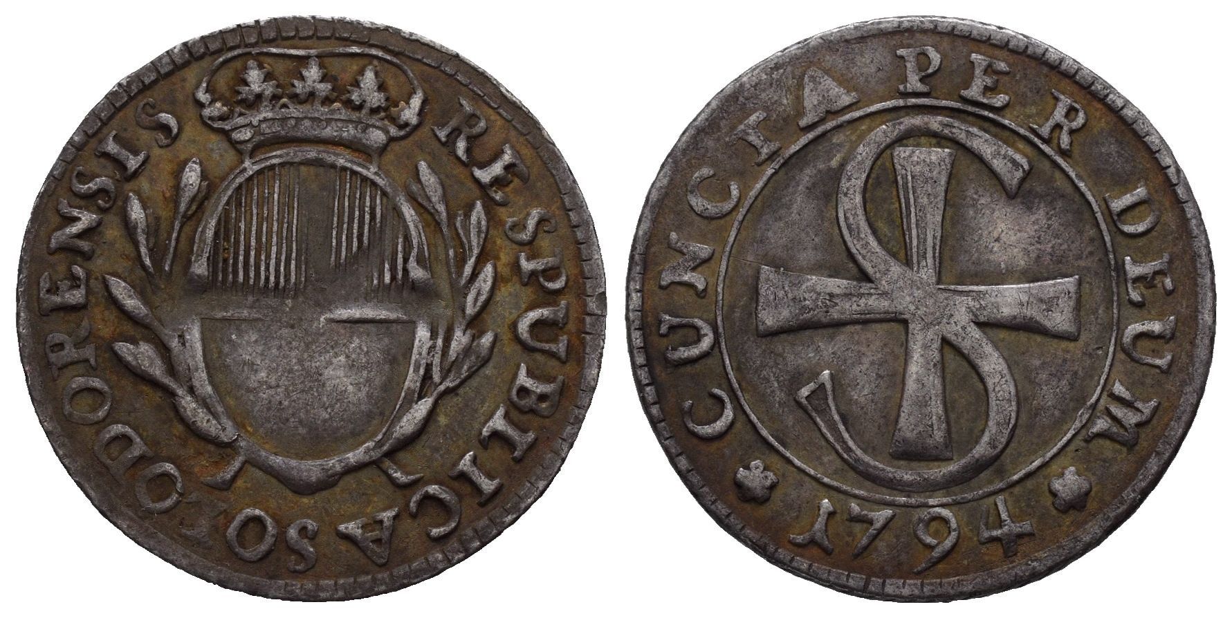 Alle Münzen: Solothurn 10 Kreuzer 1794  /2040 – Gebraucht aus Trimbach von Solothurn1
