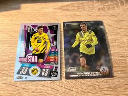 Topps Chrome Sammelkarten 2x Giovanni Reyna BVB