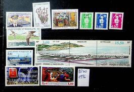 ST PIERRE-ET-MIQUELON TIMBRES NEUFS 1996. 28.40 EUROS /AT50