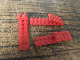 lego 3324c01 lot de 3 pièces Red Hinge Plate 2 x 8