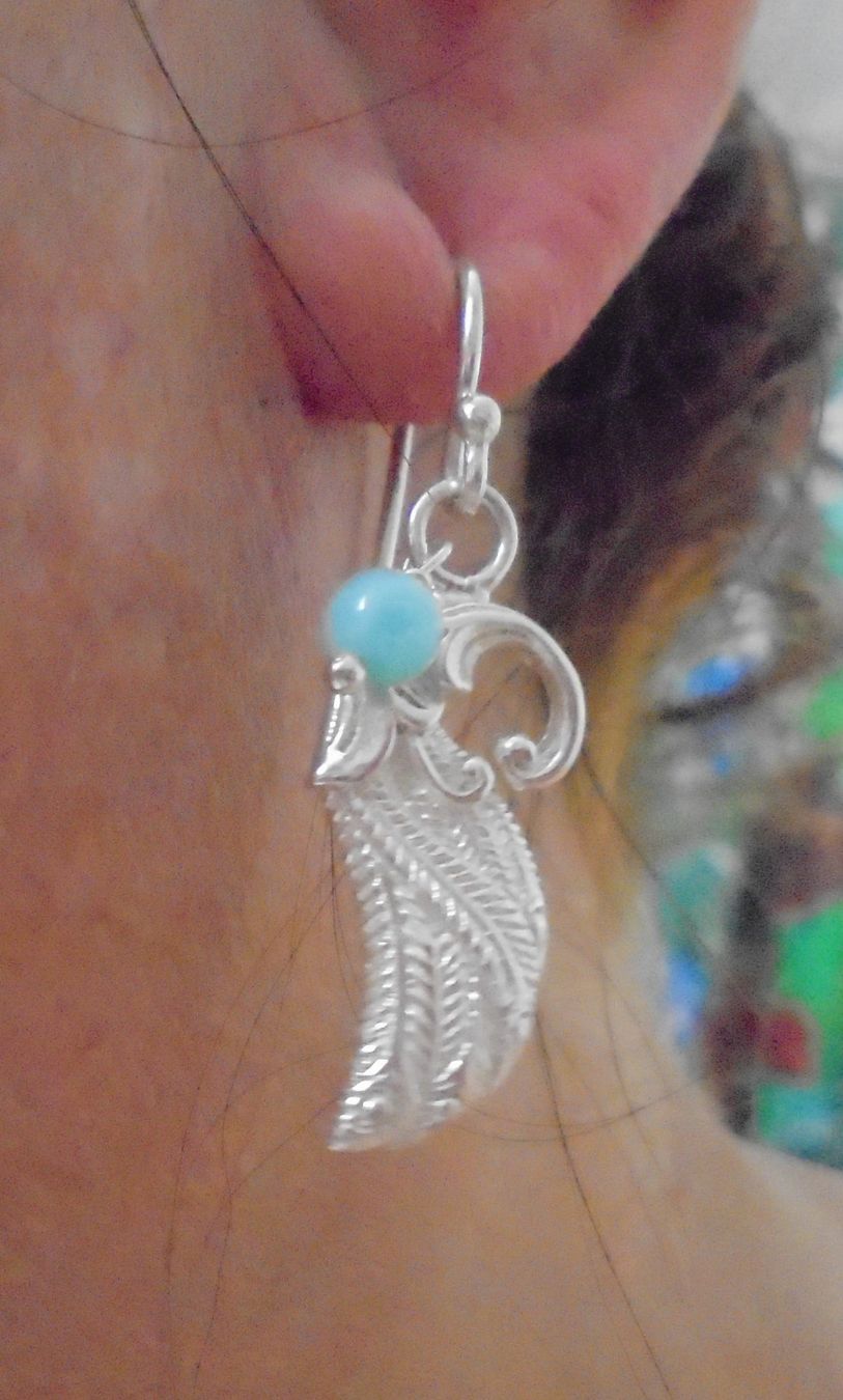 Orecchini pendenti & Orecchini a lobo: Echtschmuck: Amazonit-Silberohrhänger – Nuovo (secondo la descrizione) da Zuchwil venduto da maumauchi 4