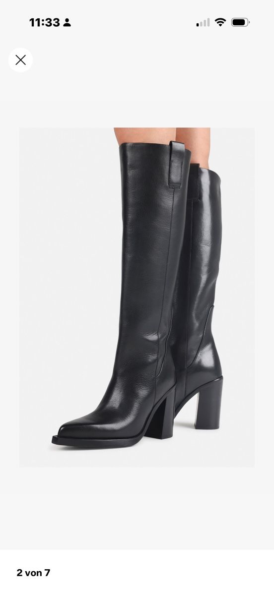 Damenschuhe: Bronx Leather Black Boots – Neu (gemäss Beschreibung) aus Wallisellen von Selin_Achermann