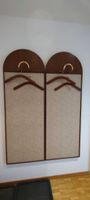 Vintage Wandgarderobe mit Messinghaken