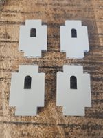 lego 4444 lot de 4 pièces Light Gray Panel 2 x 5 x 6 Wall