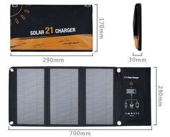 Chargeur Solaire pliable portable 21W 3A fast charger