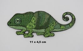 grünes - CHAMAELEON - Aufnäher - Aufbügler - 11x4,5cm