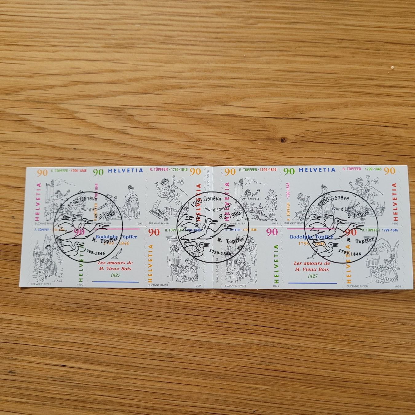 Tutti i francobolli: Carnet De Timbre /  Markenheftchen  Genève 1999 – Usato da Biel/Bienne venduto da Destockweb