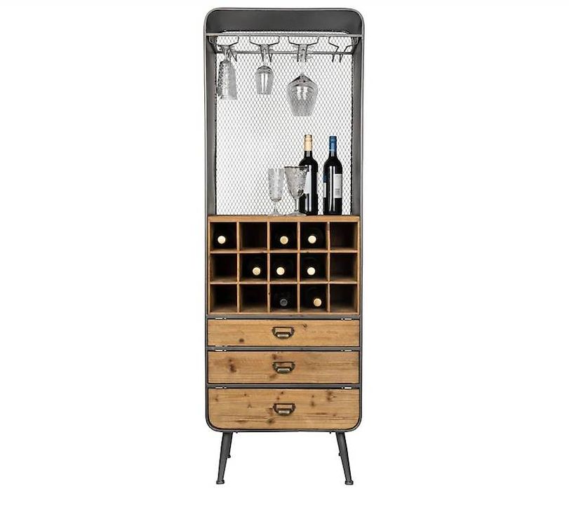 Produktbild von COSTWAY Barschrank Industrial, Weinschrank Mit Glashalter, Hausbar Aus