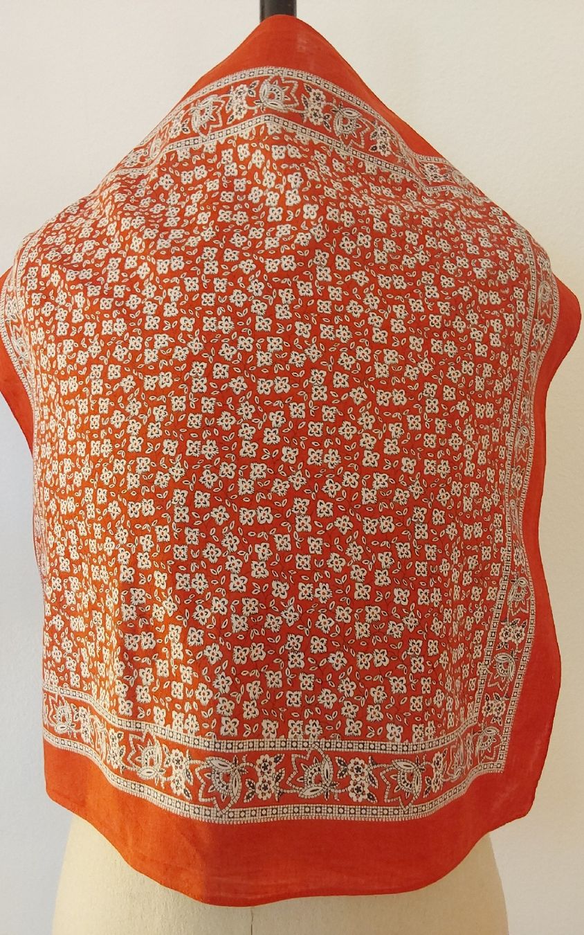 Foulards & écharpes: Tuch Baumwolle quadratisch dunkelorange – Neuf (Voir description) à Köniz par scopello12 1