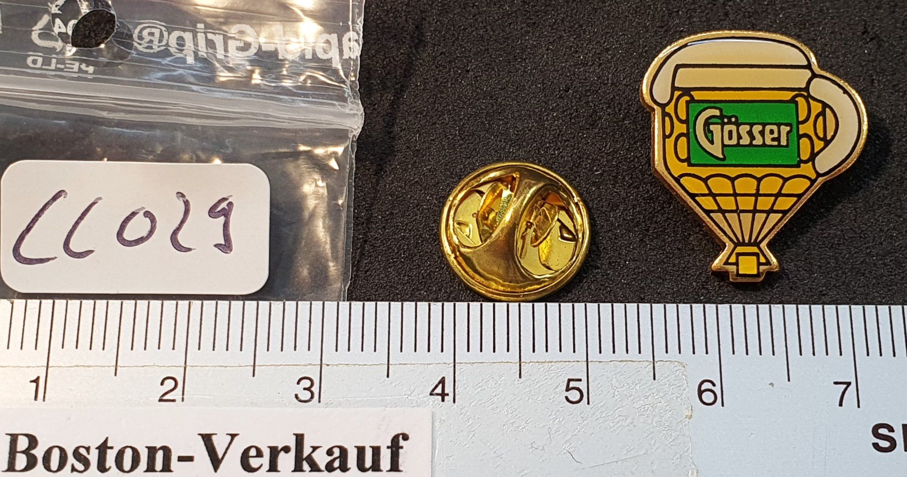 Placchette & Badge: CC029 - Pin Ballon Gässer Bier – Usato da Reinach BL venduto da Boston-Verkauf 1