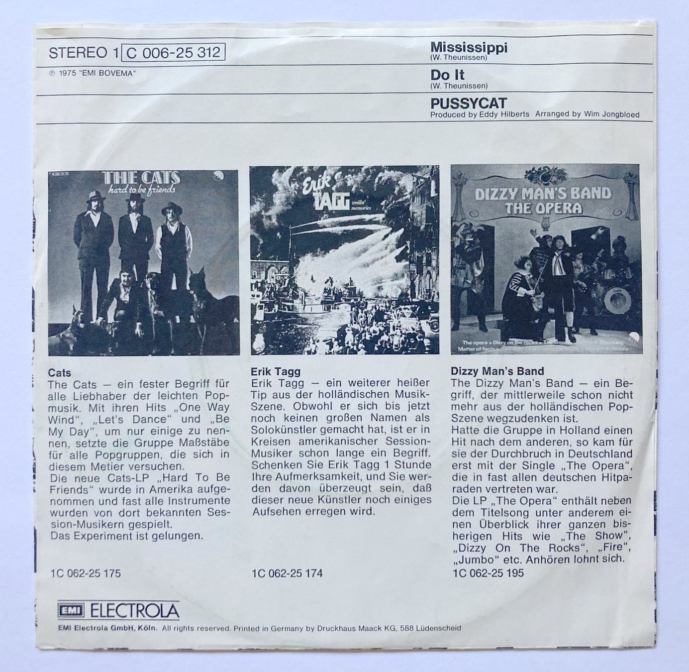 Schallplatten: PUSSYCAT - MISSISSIPPI – Gebraucht aus Bottens von hotter-than-hell 1