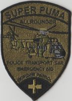 Super Puma Allrounder Patch Border Patrol SAR Stoff Klett
