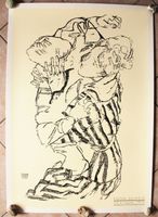 Egon Schiele- Seltener Vintage-Siebdruck