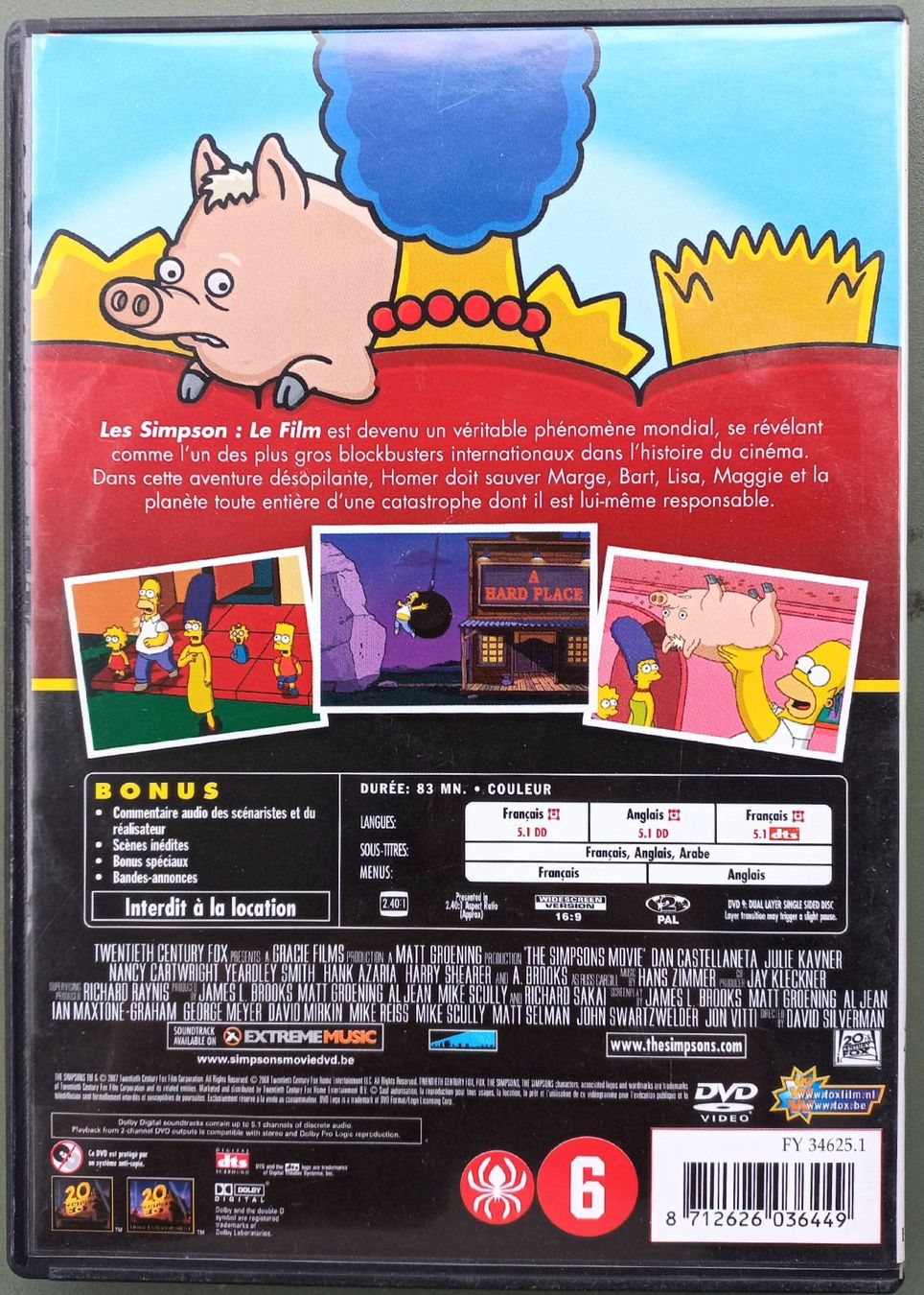 Alle DVDs: DVD F/E - Les Simpsons - Le Film – Gebraucht aus Niederuzwil von lubimaja 1