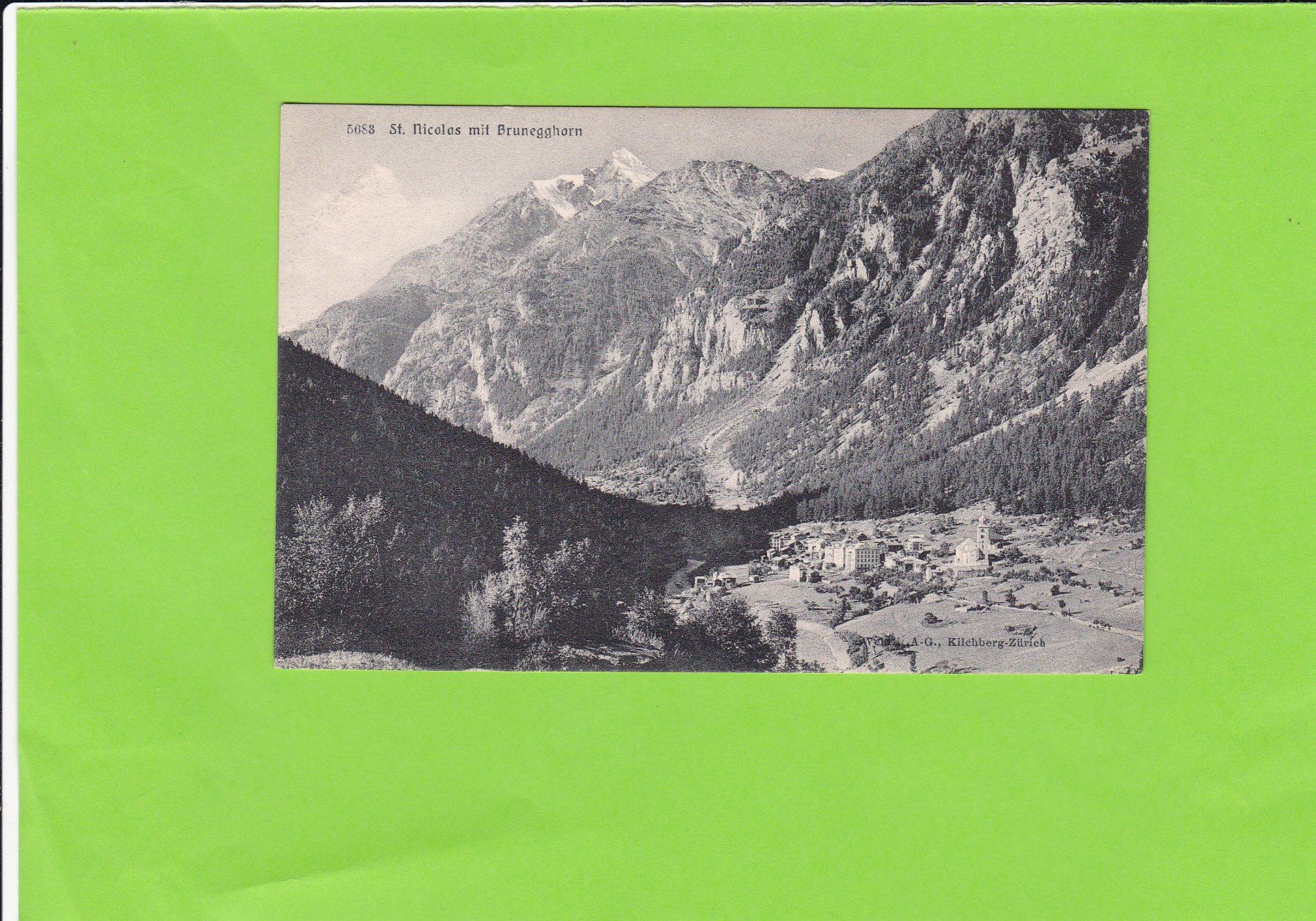 Cartoline postali: St. Nicolas mit Brunegghorn – Usato da St. Peterzell venduto da neckertal