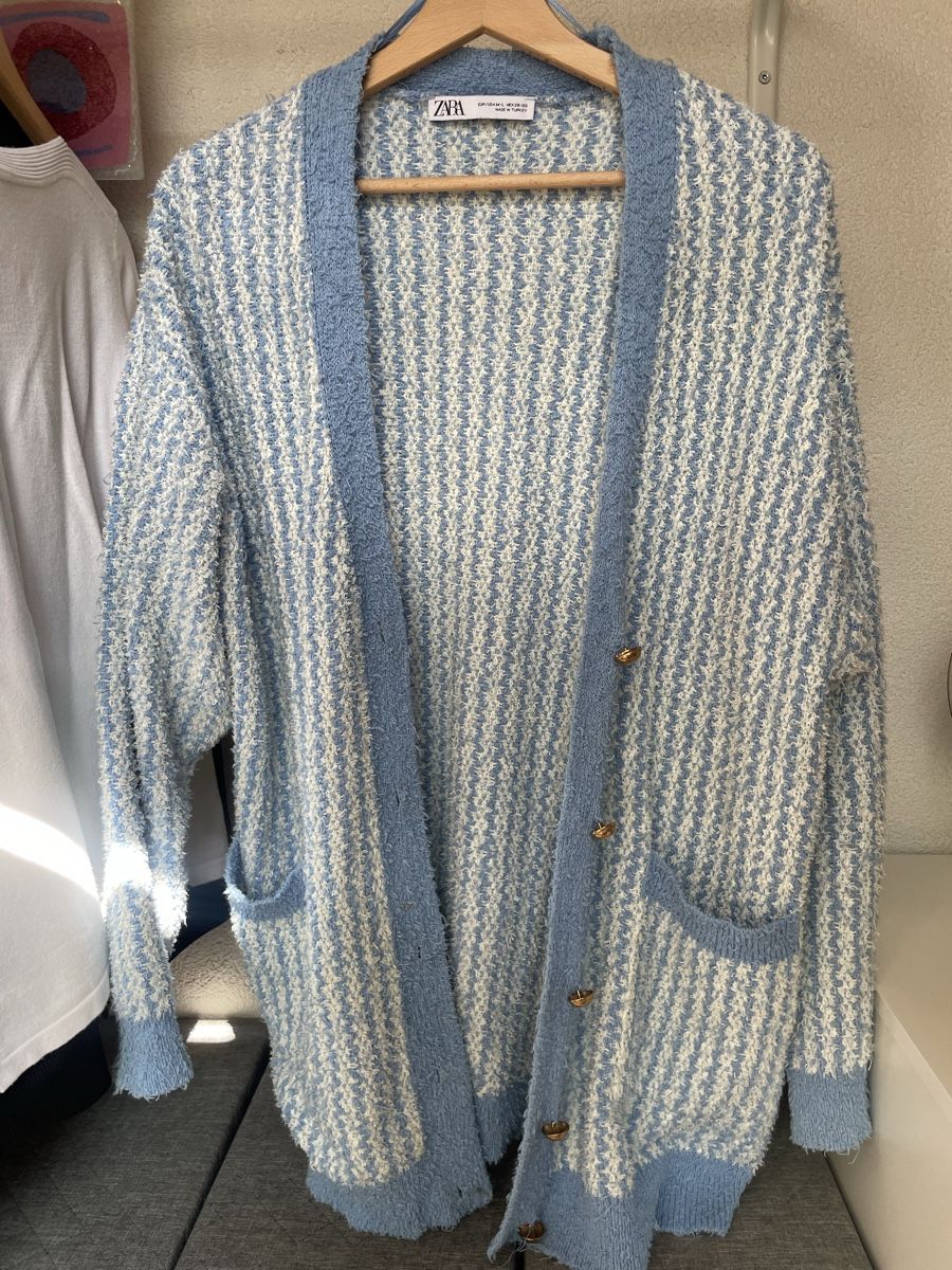 Zara Giacche: Zara Strick-Cardigan in hellblau – Usato da Stetten AG venduto da xe_k33 1
