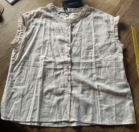 Hübsche Damen Bluse beigefarben NEU Gr. L 