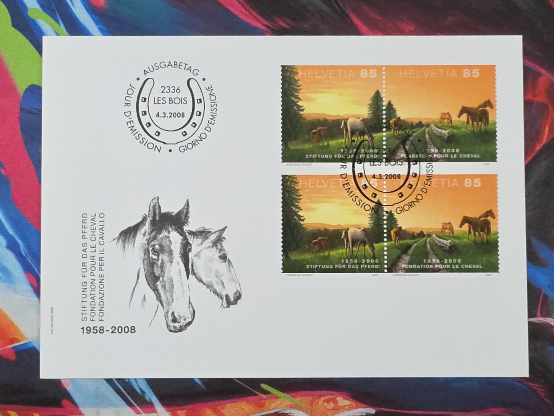 Tutti i francobolli: CL30 Enveloppe + Timbre Suisse 2008 – Usato da Cousset venduto da Patrick_Collections