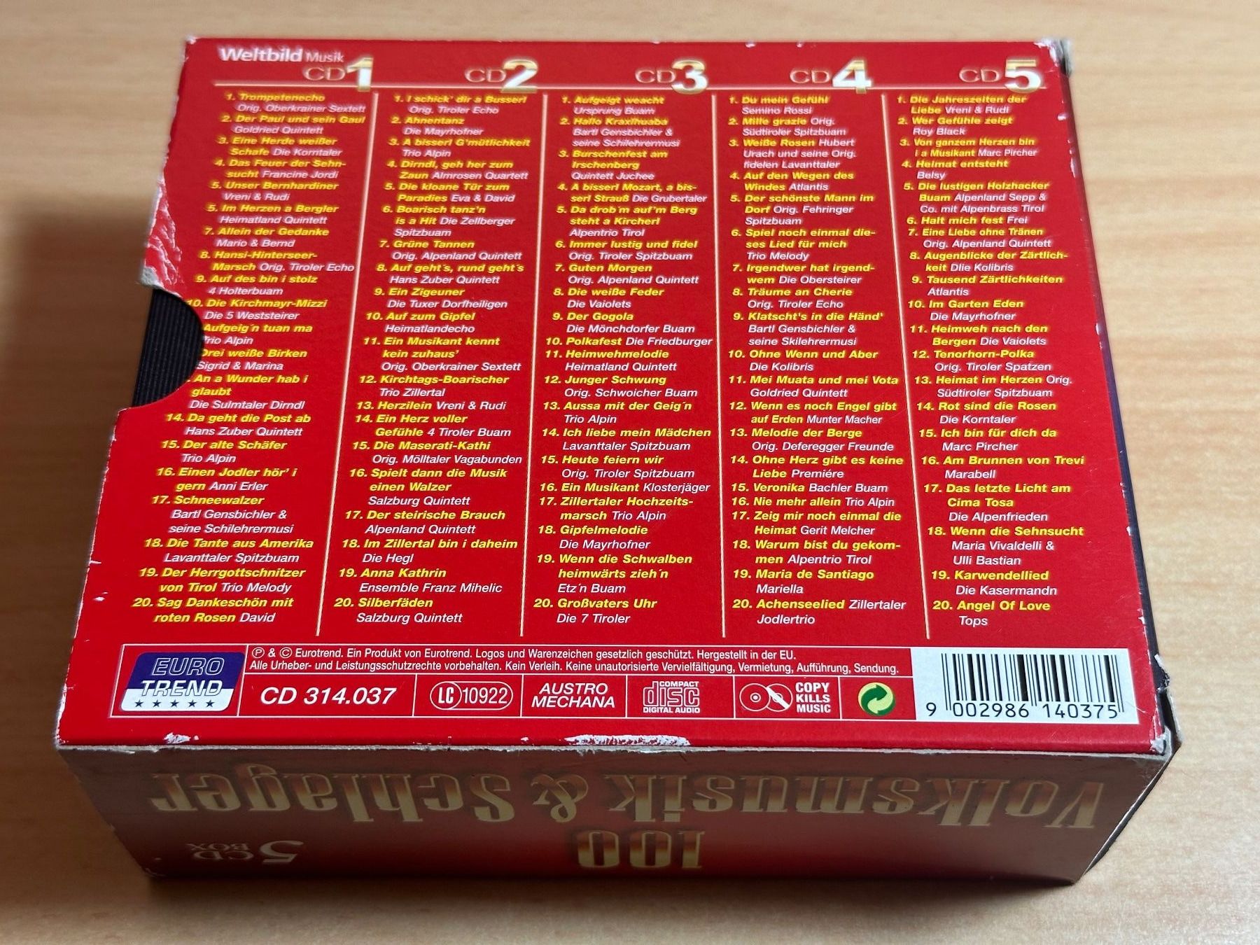 CD: Various – 100 Volksmusikhits - 5 CD – Usato da Rikon im Tösstal venduto da Alpenmutz 1
