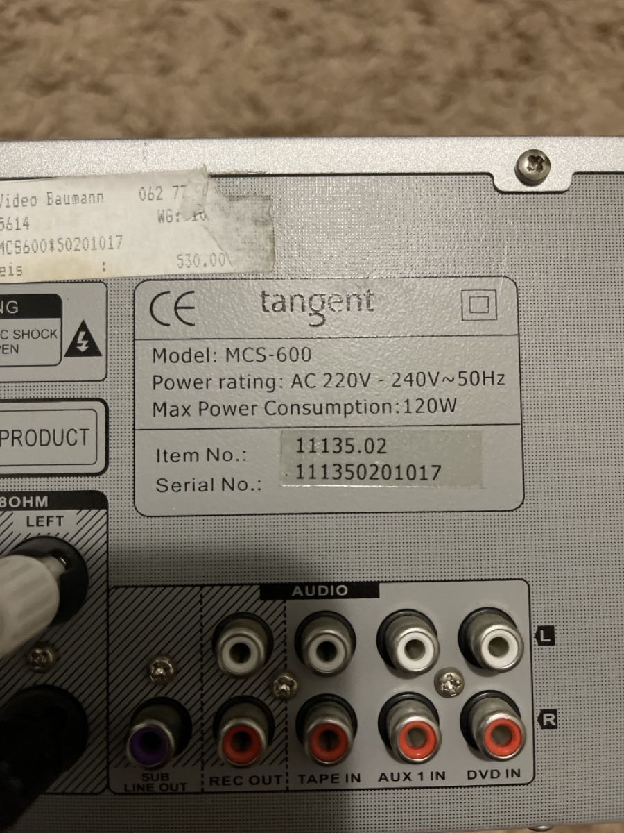 Lecteur multimedia & Streamer: tangent MCS-600 Mini CD System – Défectueux à Unterkulm par AnoliOccasion 4
