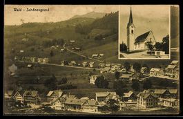 Wald-Schönengrund, Kirche und Ortsansic