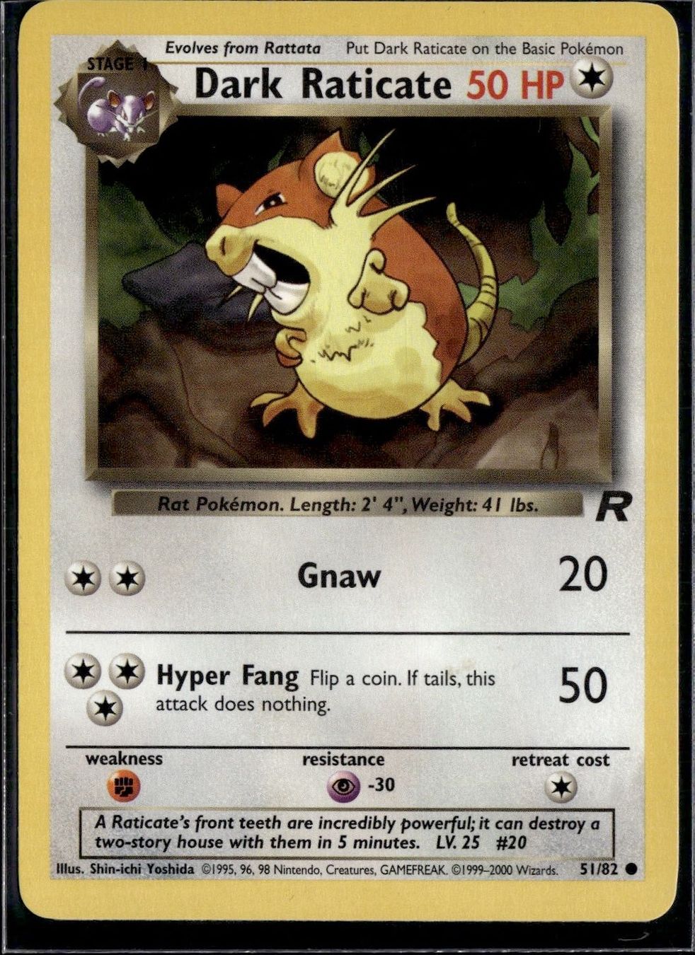 Pokémon Carte collezionabili: Dark Raticate 51/82 Team Rocket Pokemon – Usato da Zürich venduto da pokemon_cards