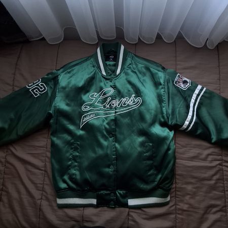 Giacca Varsity Verde Lions - Taglia M - Ottime Condizioni