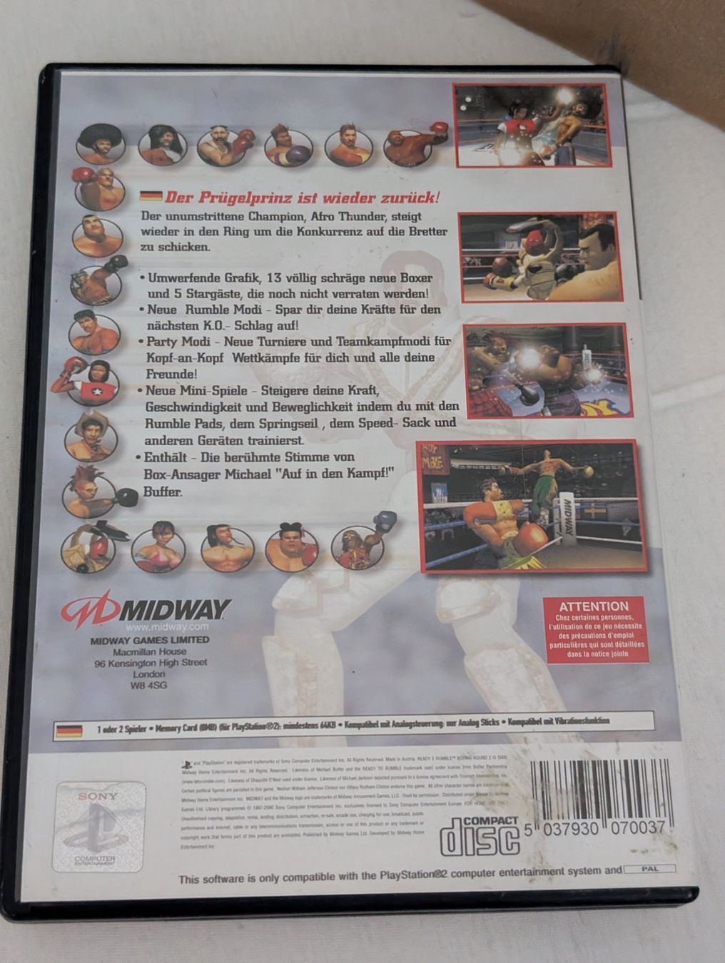 Sony Giochi: Ready 2 Rumble Boxing Round 2 - Playstation 2 PS2 Game - CIB – Usato da Hünenberg See venduto da SpecialEditionGaming 1