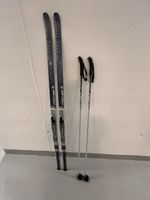 Langlauf Skiset klassisch Fischer, Stöcke, Tasche fast neu
