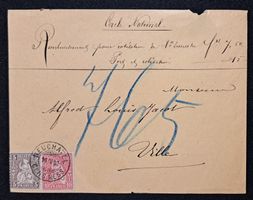 Sitzende Helvetia Faserpapier Buntfrankatur Neuchâtel