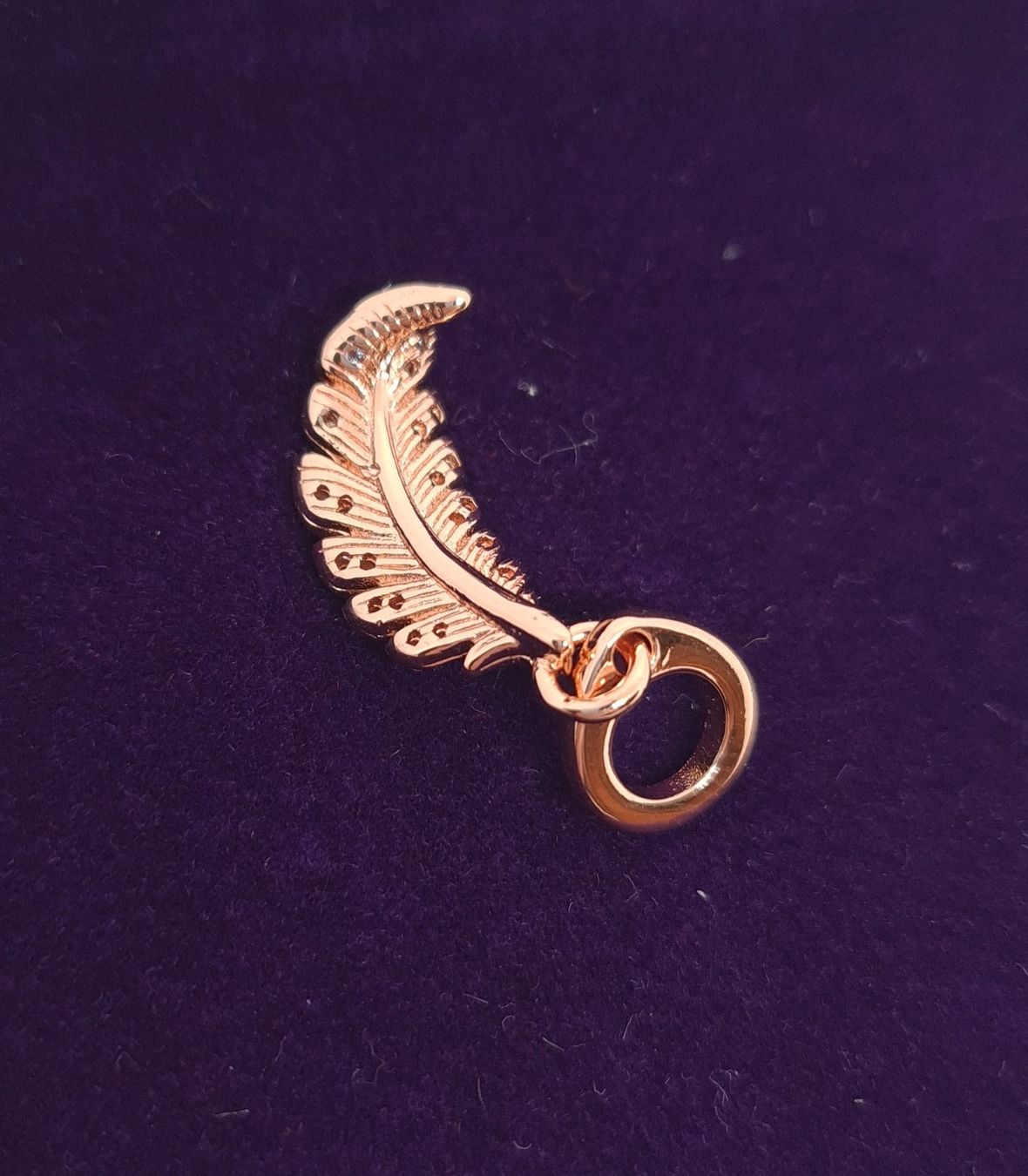 Ciondoli: Silber Charm Feder rosé +Garantie – Nuovo (secondo la descrizione) da Rotkreuz venduto da Carbone_Bijou-Shop 1