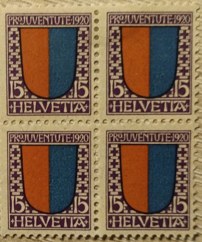 Tutti i francobolli: Sellos Suiza 1920  Ticino, bloque 4, – Usato da Stein am Rhein venduto da tom_fq6v