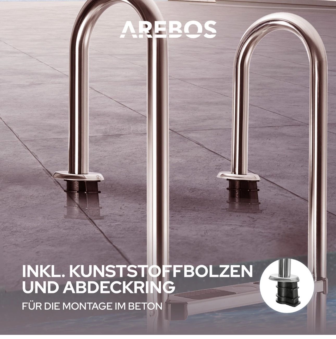 Scale: Poolleiter Einbauleiter Schwimmbad Treppe robust – Nuovo e nell'imballaggio originale da Amriswil venduto da JaJa-Express 6