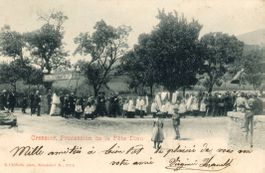 Cressier  NE  -  Procession de la Fête Dieu    en  1 9 0 1