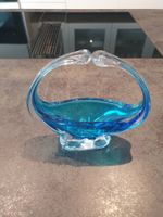 Vintage Glas Obstschale Türkis Blau - Dekorativ & Schön